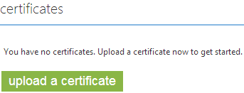 Azure certificate